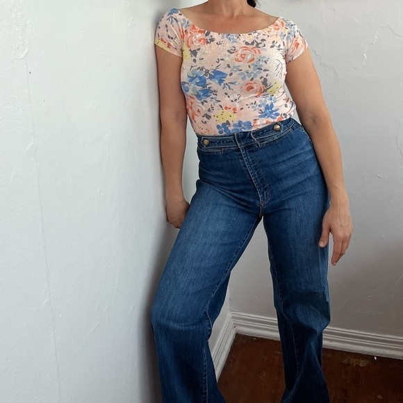 Rebecca Taylor | Off the Shoulder Floral Tee - Picture 1 of 5